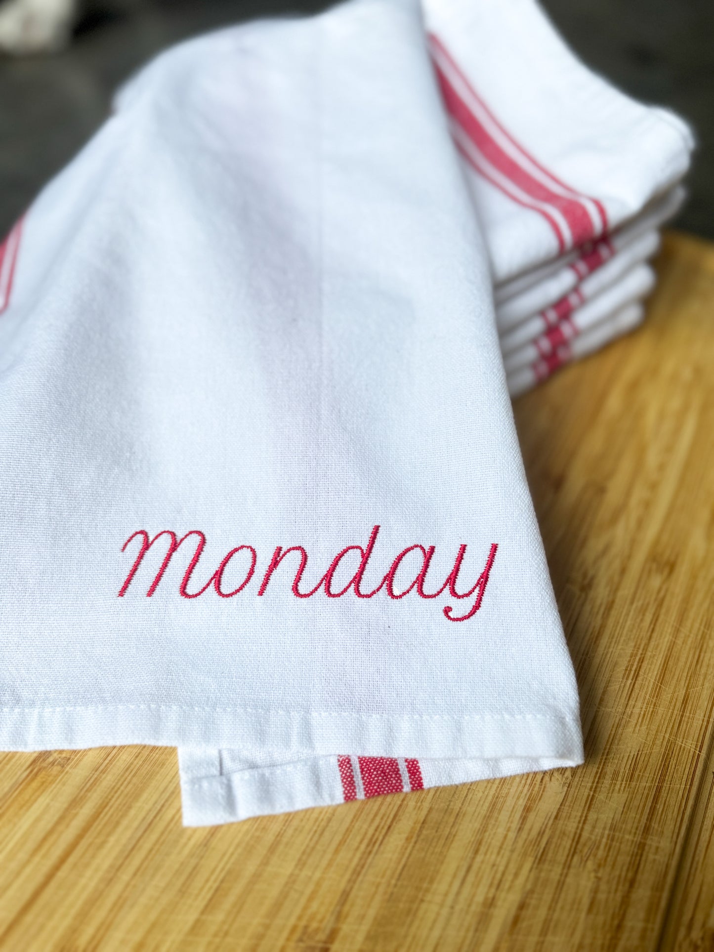Days of the Week Dish Towel