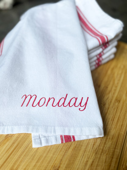 Days of the Week Dish Towel