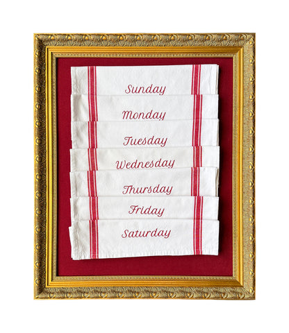 Days of the Week Dish Towel