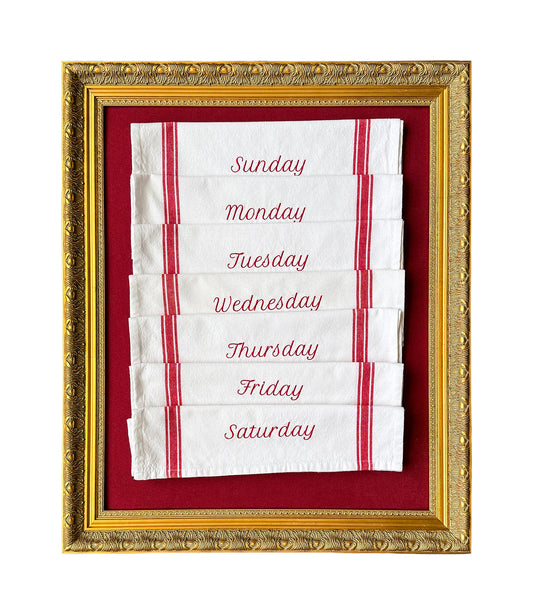 Days of the Week Dish Towel