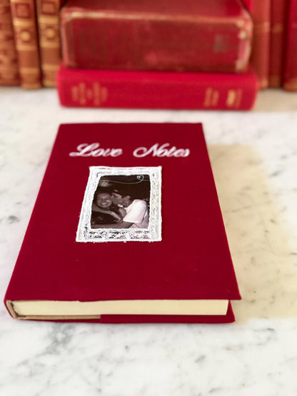 Custom Embroidered Journal with Lace Pocket